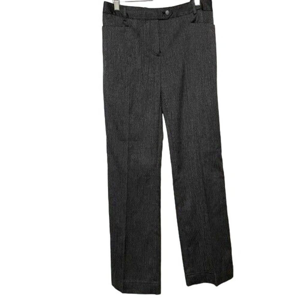 Calvin Klein Career Trousers Modern Fit Black Grey Classic Straight Leg 4